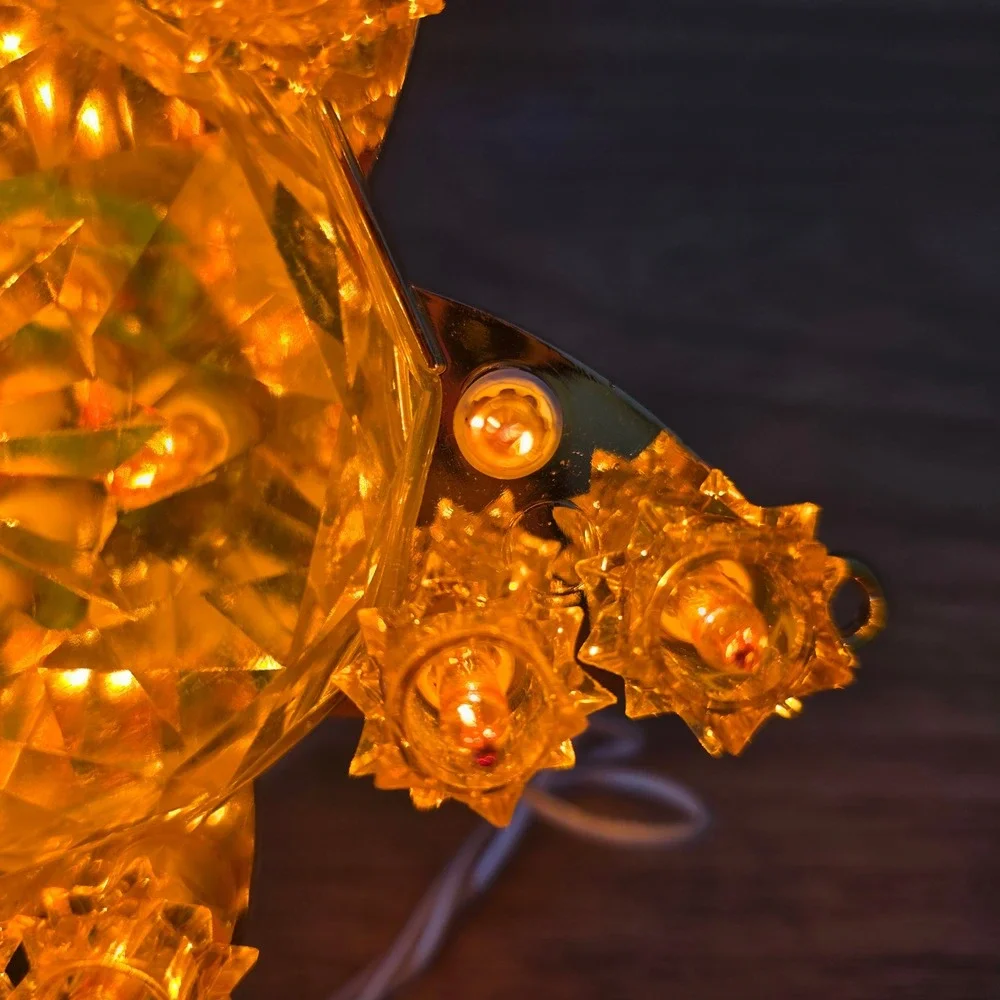 GE 5 Piece Sparkling Tiffany Star Lights Indoor/Outdoor 100 lights Vintage